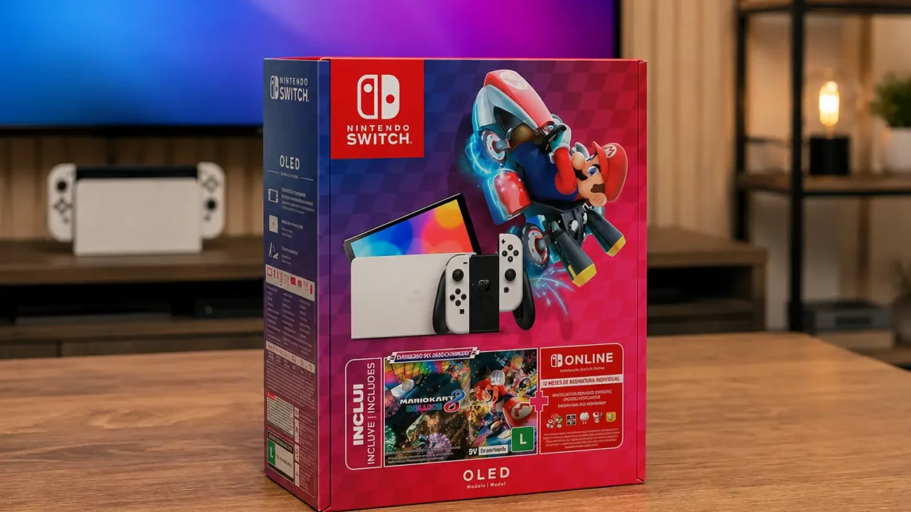 Switch OLED troca tela premium e pacote completo pela nova geração