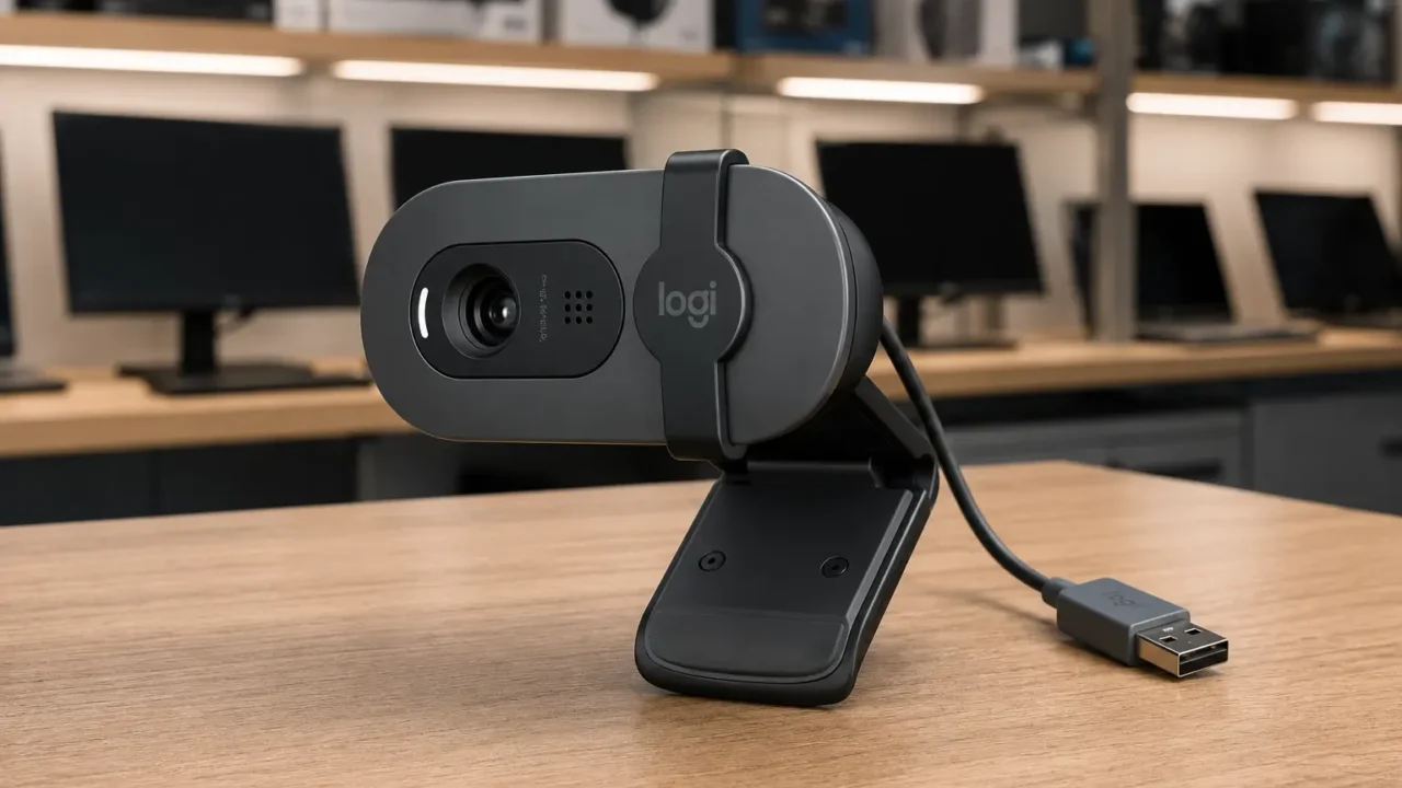 Logitech Brio 100 atende reuniões, mas não substitui uma webcam avançada