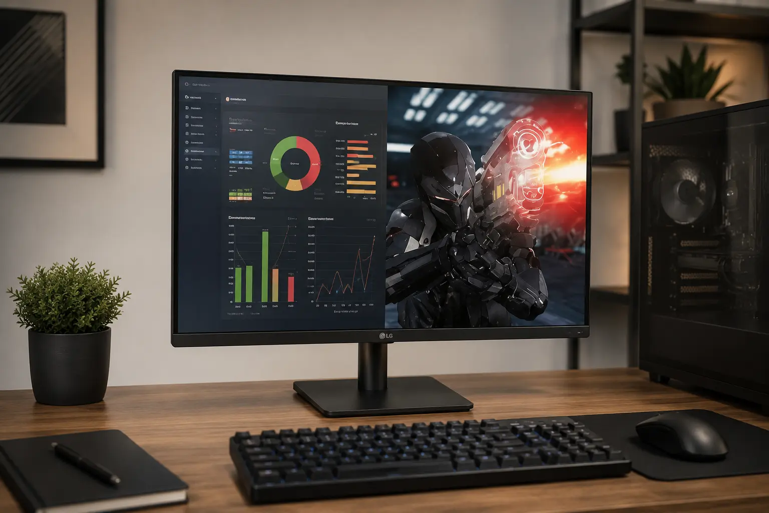 LG 24MS500 serve para uso misto, não para FPS competitivo