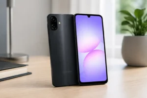 Galaxy A07 aposta em 128 GB e atualizações, mas fica nos 4 GB de RAM