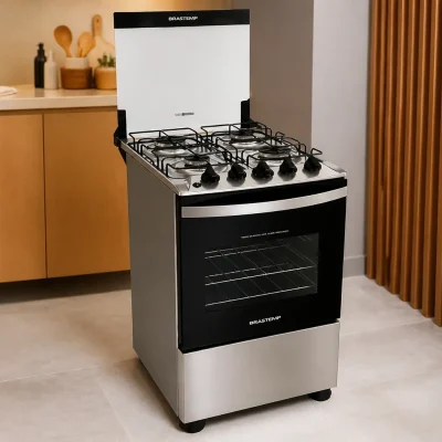 Fogão Brastemp 4 Bocas Inox com Prateleiras Ajustáveis: bom para quem precisa de versatilidade na cozinha?