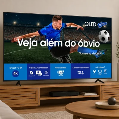 Samsung QEF1 75”: faz sentido para sala grande?
